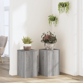Plant Stand Set of 2 Gray sonoma Engineered wood Medium