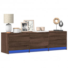 TV Cabinet Brown Oak Engineered Wood Medium TV Cabinet