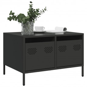 TV Cabinet Black Cold-rolled Steel Medium sized Adjusta...