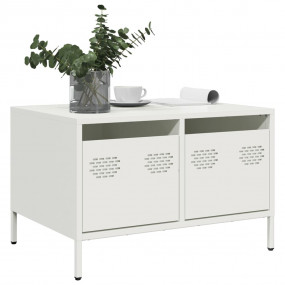TV Cabinet White Cold-rolled Steel 26.8 x 19.7 x 17.1 i...