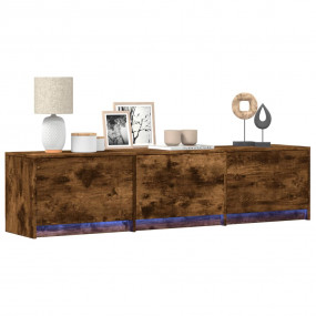 TV Cabinet Smoked oak Engineered wood Large TV Cabinet