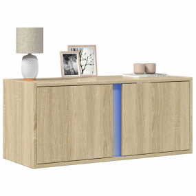 TV Wall Cabinet Sonoma Oak Engineered Wood Medium TV Wa...
