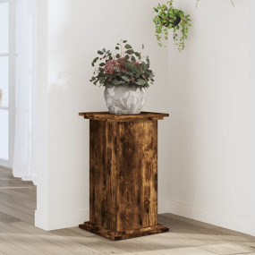 Plant Stand Smoked Oak Engineered Wood 13.0 x 13.0 x 23...