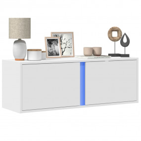 TV Wall Cabinet White Engineered wood Compact TV Wall C...