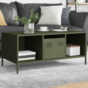 Coffee Table Olive Green Cold-rolled Steel