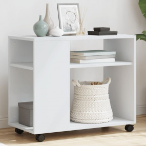 Side Table White Engineered wood 27.6 x 13.8 x 23.6 in ...