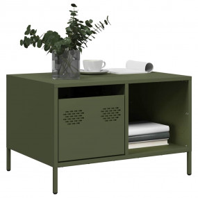 Coffee Table Olive Green Cold-rolled Steel 27.0 x 19.7 ...