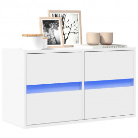 TV Wall Cabinet White Engineered wood Medium TV Wall Ca...