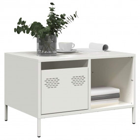 Coffee Table White Cold-rolled Steel Medium Coffee Tabl...