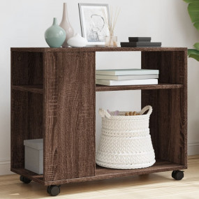 Side Table Brown Oak Engineered Wood Medium Side Table