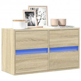 TV Wall Cabinet Sonoma Oak Engineered Wood Medium Wall ...