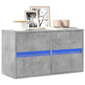 TV Wall Cabinet Concrete Grey Engineered Wood Large