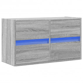 TV Wall Cabinet Grey Sonoma Engineered wood Compact