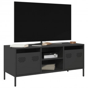 TV Cabinet Black Cold-rolled steel 39.8 x 15.4 x 17.1 i...