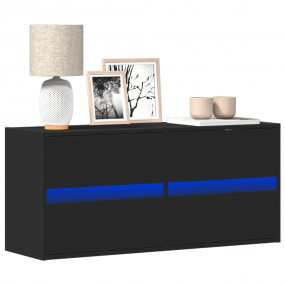TV Wall Cabinet Black Engineered wood Medium TV Wall Ca...