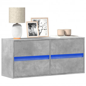 TV Wall Cabinet Concrete Grey Engineered Wood 39.4 x 12...