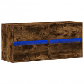 TV Wall Cabinet Smoked Oak Engineered Wood One Size