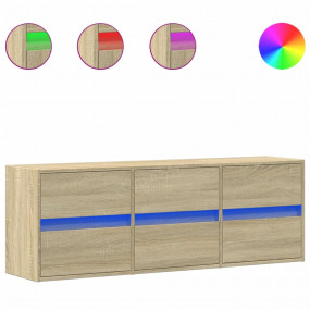 TV Wall Cabinet Sonoma Oak Engineered Wood Medium TV Wa...