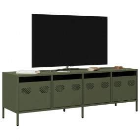 TV Cabinet Olive Green Cold-rolled Steel Adjustable Fee...
