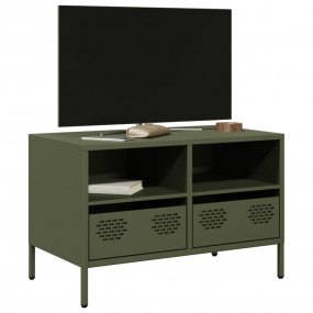 TV Cabinet Olive Green Cold-Rolled Steel Standard Adjus...