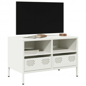 TV Cabinet White Cold-rolled Steel Medium Adjustable Fe...