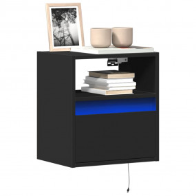 TV Wall Cabinet Set of 2 Black Engineered wood Compact