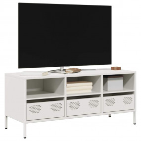 TV Cabinet White Cold-rolled steel 39.96 in Adjustable ...