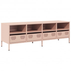 TV Cabinet Pink Cold-rolled Steel Medium TV Cabinet Rec...