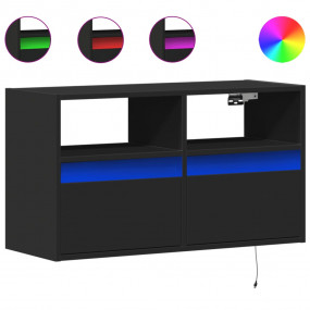 TV Wall Cabinet Black Engineered wood TV Wall Cabinet R...