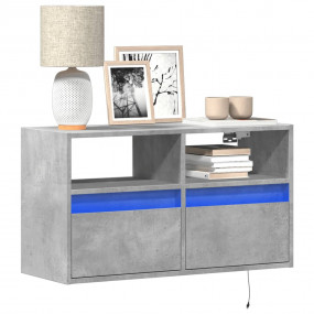 TV Wall Cabinet Concrete grey Engineered wood Medium