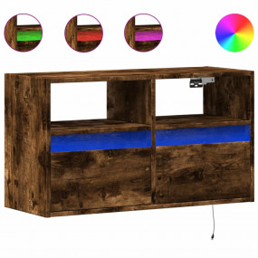 TV Wall Cabinet Smoked Oak Engineered Wood Standard