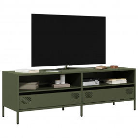 TV Cabinet Olive Green Cold-rolled Steel Large Adjustab...
