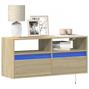 TV Wall Cabinet Sonoma Oak Engineered Wood 39.4 in leng...