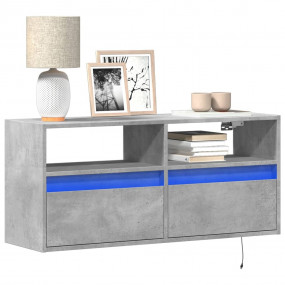 TV Wall Cabinet Concrete grey Engineered wood Medium