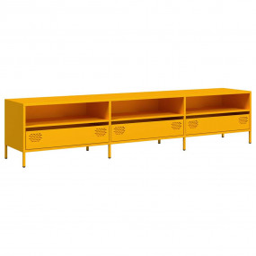 TV Cabinet Mustard Yellow Cold-rolled Steel Large Adjus...
