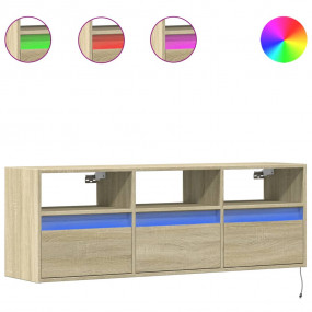 TV Wall Cabinet Sonoma Oak Engineered Wood Medium TV Wa...