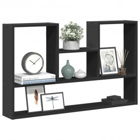 Wall Shelf Black Engineered wood Medium Floating Shelf