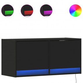 TV Wall Cabinet Black Engineered wood 31.5 in x 12.2 in...