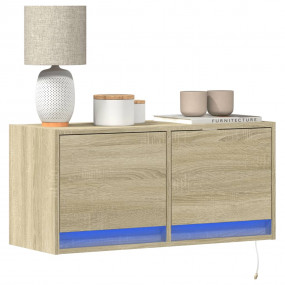 TV Wall Cabinet Sonoma oak Engineered wood 31.5 x 12.2 ...