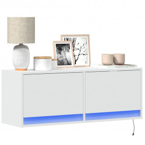 TV Wall Cabinet White Engineered wood 39.4x12.2x15.0 in