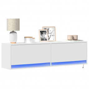 TV Wall Cabinet White Engineered wood Large TV Wall Cab...