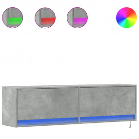 TV Wall Cabinet Concrete grey Engineered wood Medium