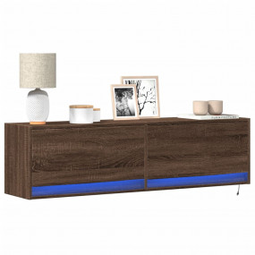TV Wall Cabinet Brown Oak Engineered Wood