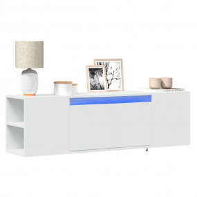 TV Wall Cabinet White Engineered wood Large TV Wall Cab...
