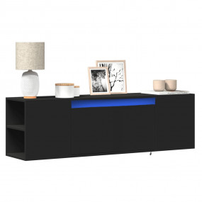 TV Wall Cabinet Black Engineered wood 53 in x 12.2 in x...
