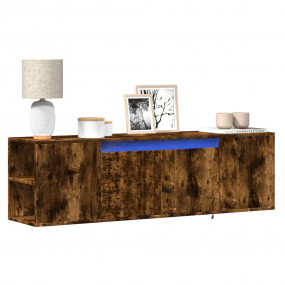 TV Wall Cabinet Smoked Oak Engineered Wood