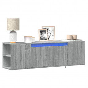 TV Wall Cabinet Grey sonoma Engineered wood 53.1x12.2x1...