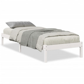 Bed Frame White Solid pine wood Twin Modern Bed Frame