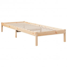 Bed Frame Natural Wood Solid Pine Wood Extra Long Durab...