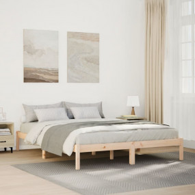 Bed Frame Pine Solid pine wood (untreated) Double, Extr...